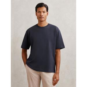 REISS Tate Cotton Garment-Dyed Oversized T-Shirt